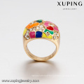 14380 Best selling jewelry rhinestone ring, latest 18k gold color ring designs for girls